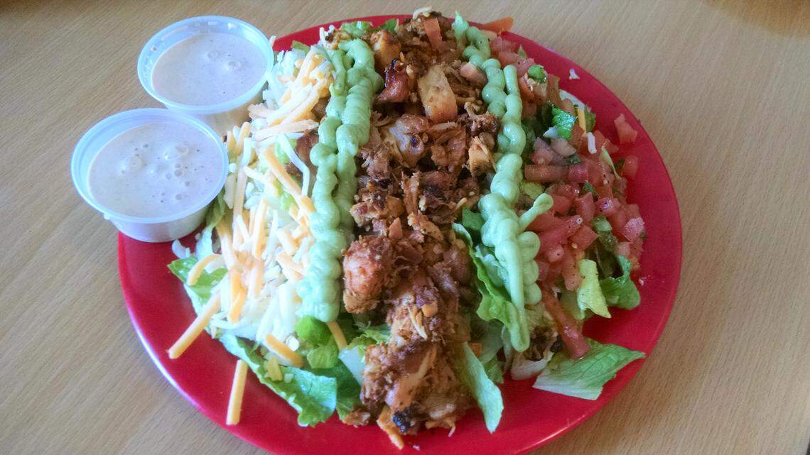 You won’t go wrong with a Fiesta Chicken Salad ($6.60) and chipotle ranch on the side at Fiesta Chicken.