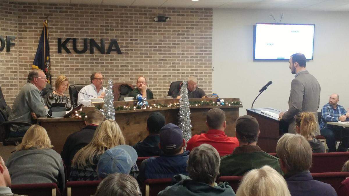 The Falcon Crest Subdivision proposal was represented by Mark Tate of M3 Companies, its developer.