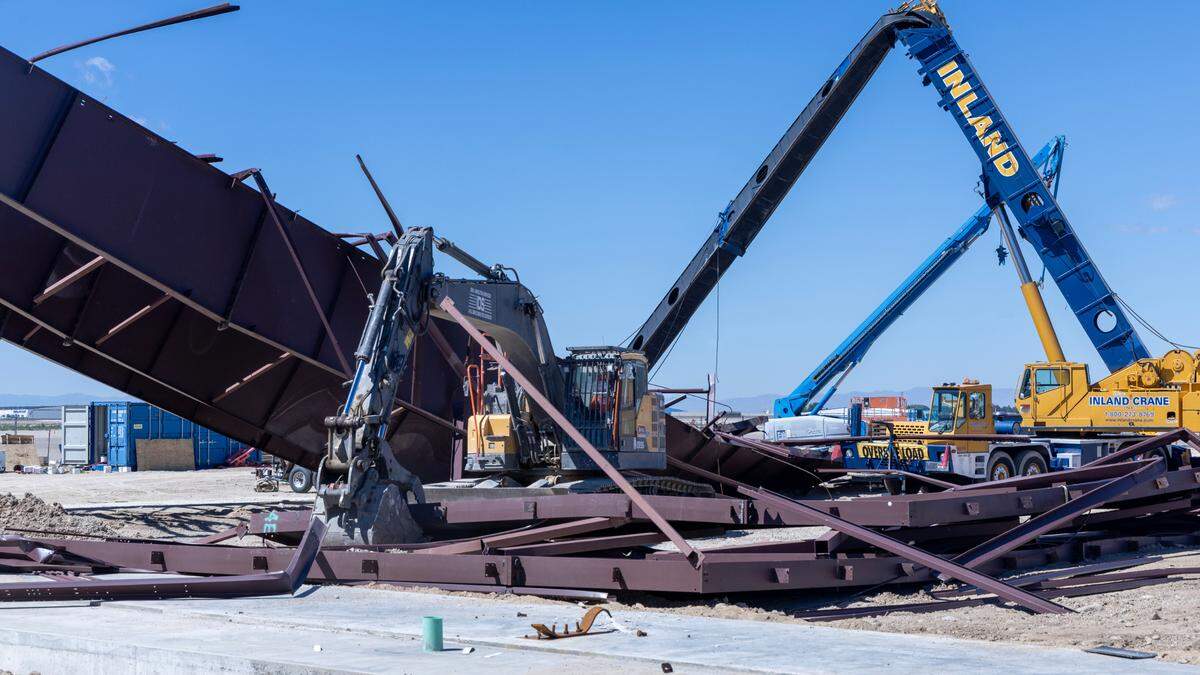 The hangar that collapsed near the Boise Airport in January was being demolished in June 2024.