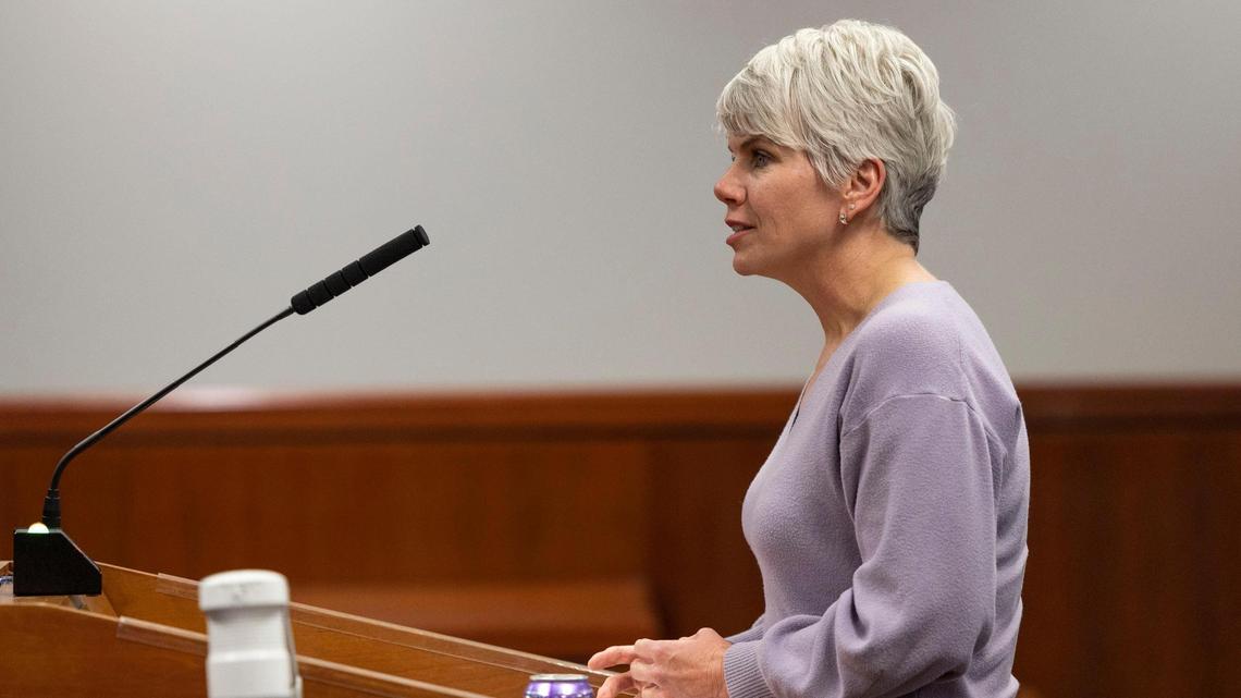 Megan Larsen, board chair of the Meridian Library District, pleaded with commissioners not to place a library dissolution on the ballot. She said there are other legal ways to reelect trustees.