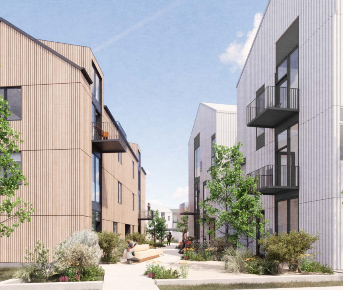 Roundhouse’s Victory apartments at 1251 W. Victory Road includes 15 residential buildings and a clubhouse.