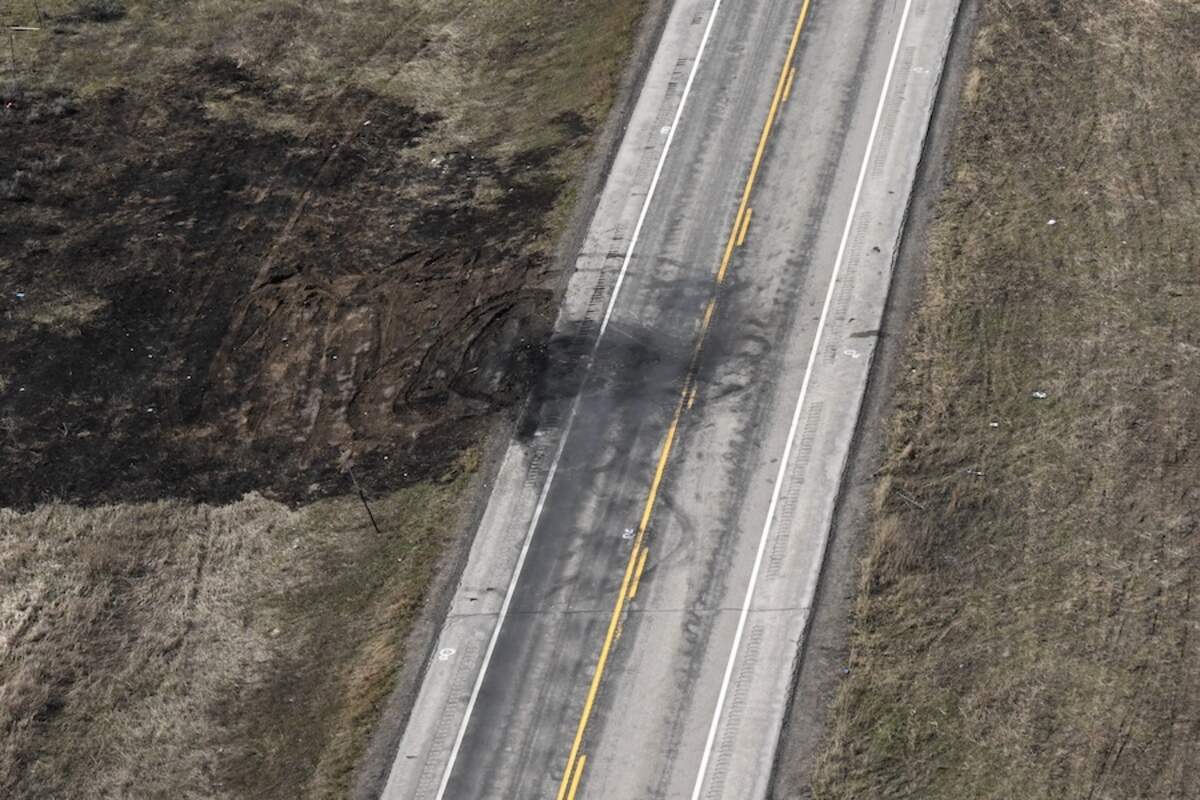 This photo of the crash site was taken Friday from the East Idaho News chopper.