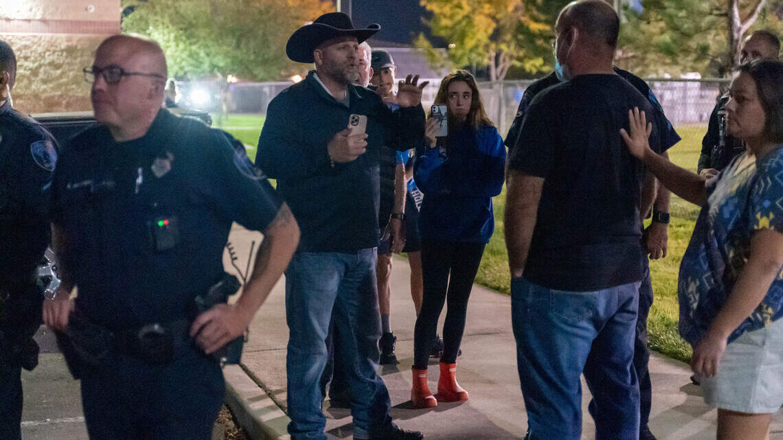 Idaho high school football game stopped at halftime after dispute involving Ammon Bundy