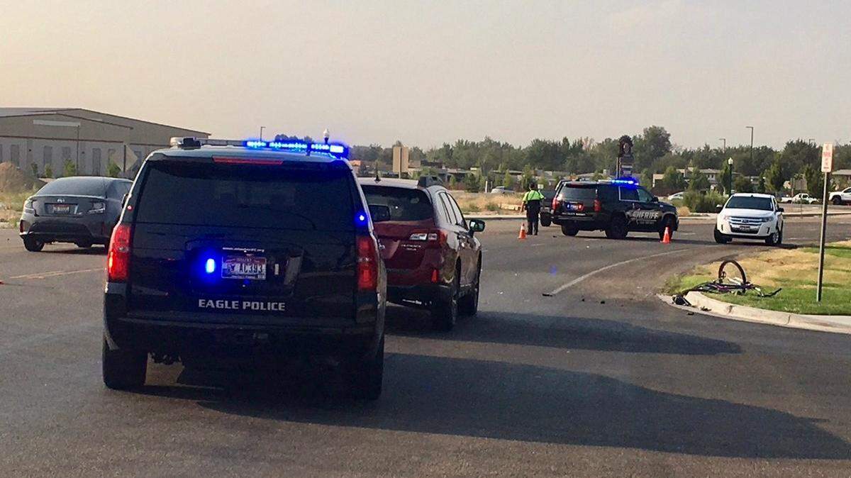A 71-year-old female bicyclist hit by a car in Eagle early Monday has died, according to the Ada County Sheriff’s Office.