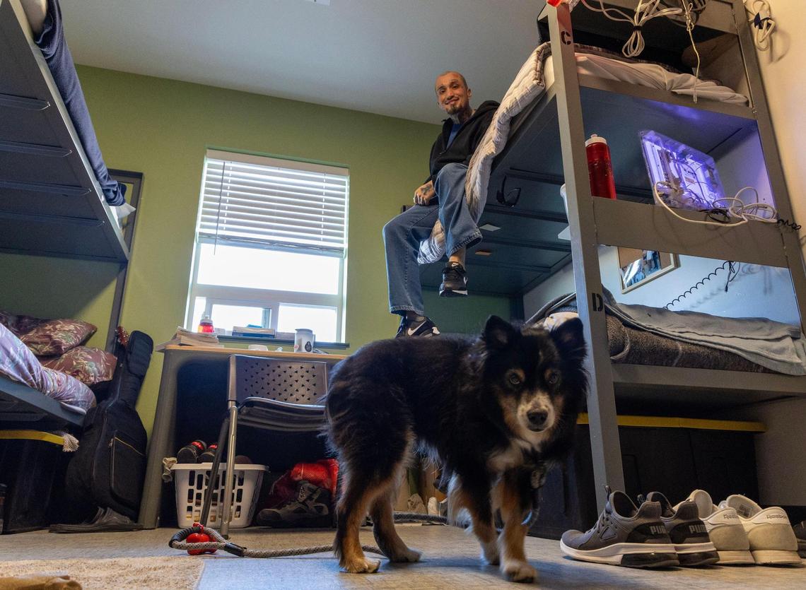 “It gives me a sense of freedom,” said Johnny Valenciano, who is incarcerated at IDOC’s East Dorm. “I can call this a room rather than a cell.” Upon review, Valenciano was granted a transfer from his previous incarceration in maximum security, to the light security East Dorm within South Idaho Correctional Institution. He helps with an Idaho Humane Society program restoring dogs like Theo back to health while serving time.