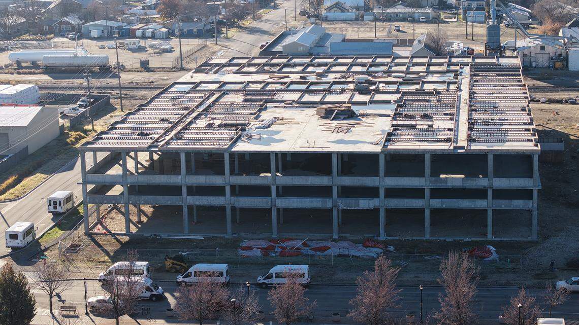 Union 93 sits partially built across from Meridian City Hall.