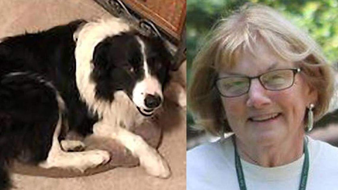 Connie Johnson, right, and her dog, Ace