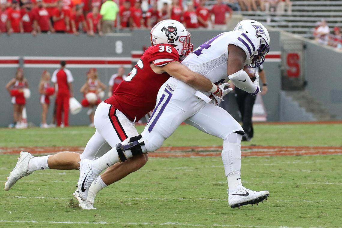 Former N.C. State linebacker Brock Miller started 11 games for the Wolfpack last season and ended the year with 40 tackles, seven tackles for loss and one sack. He verbally committed to Boise State on Sunday.