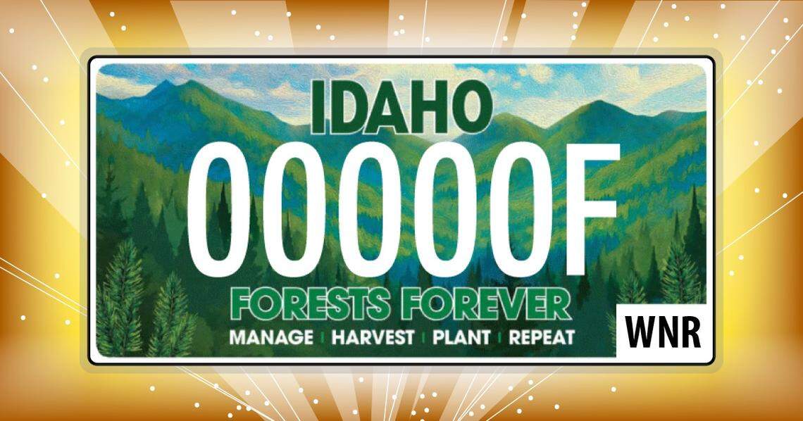 Idahoans chose Forests Forever as their favorite specialty license plate.