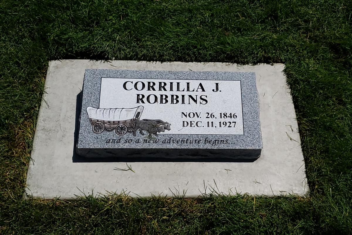 A GoFundMe campaign by Boise history buff Bob Austin Jr. raised $600 to pay for the granite marker placed over the grave of Corilla Robbins in Boise’s Pioneer Cemetery.