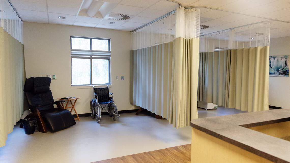 The recovery area of the ambulatory surgical space at the Planned Parenthood health center in Meridian. The surgical space was built to care for clients having abortion procedures, but Idaho banned abortion in 2022.
