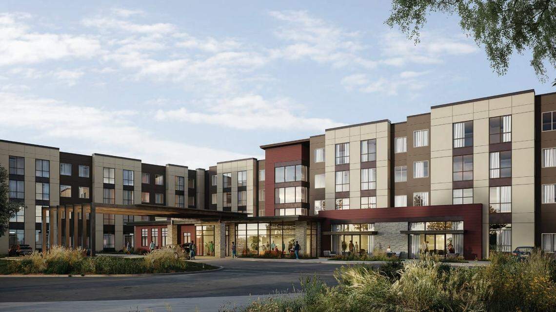 The new hotel would be four stories tall.