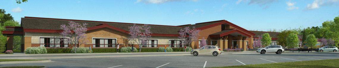 An artist’s endering of the new Highlands Elementary School in Boise.