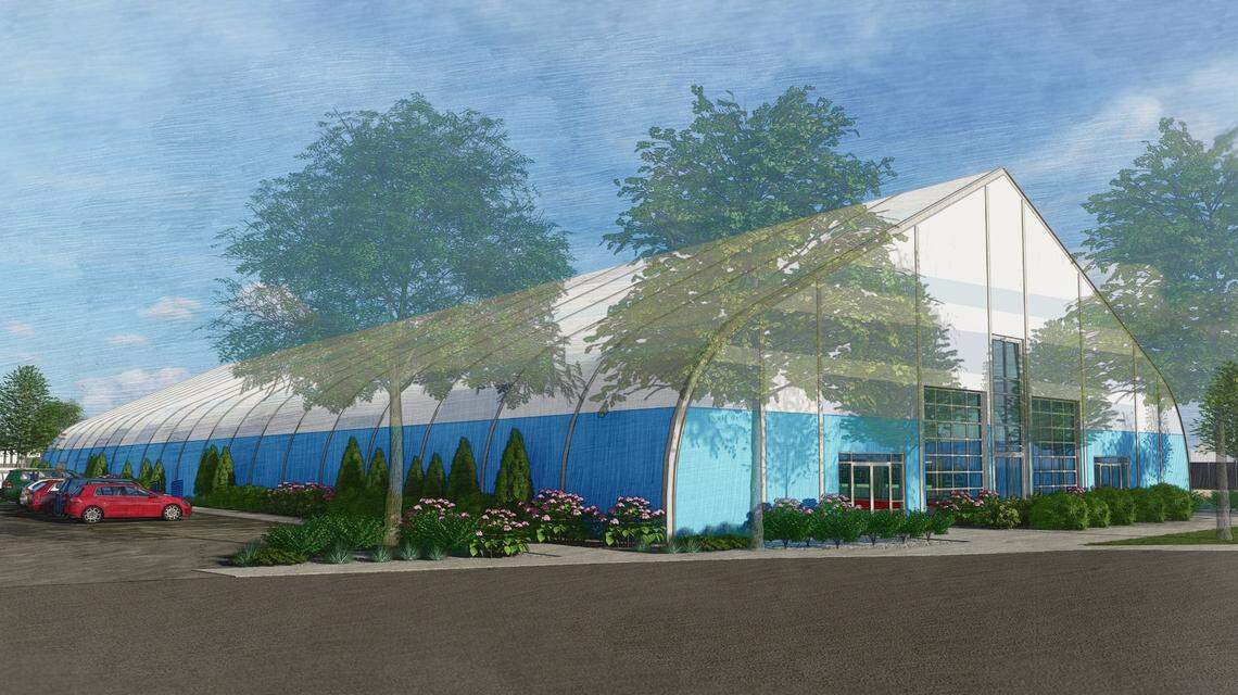 An architect’s rendering of the Greater Boise Aquatic Centre.