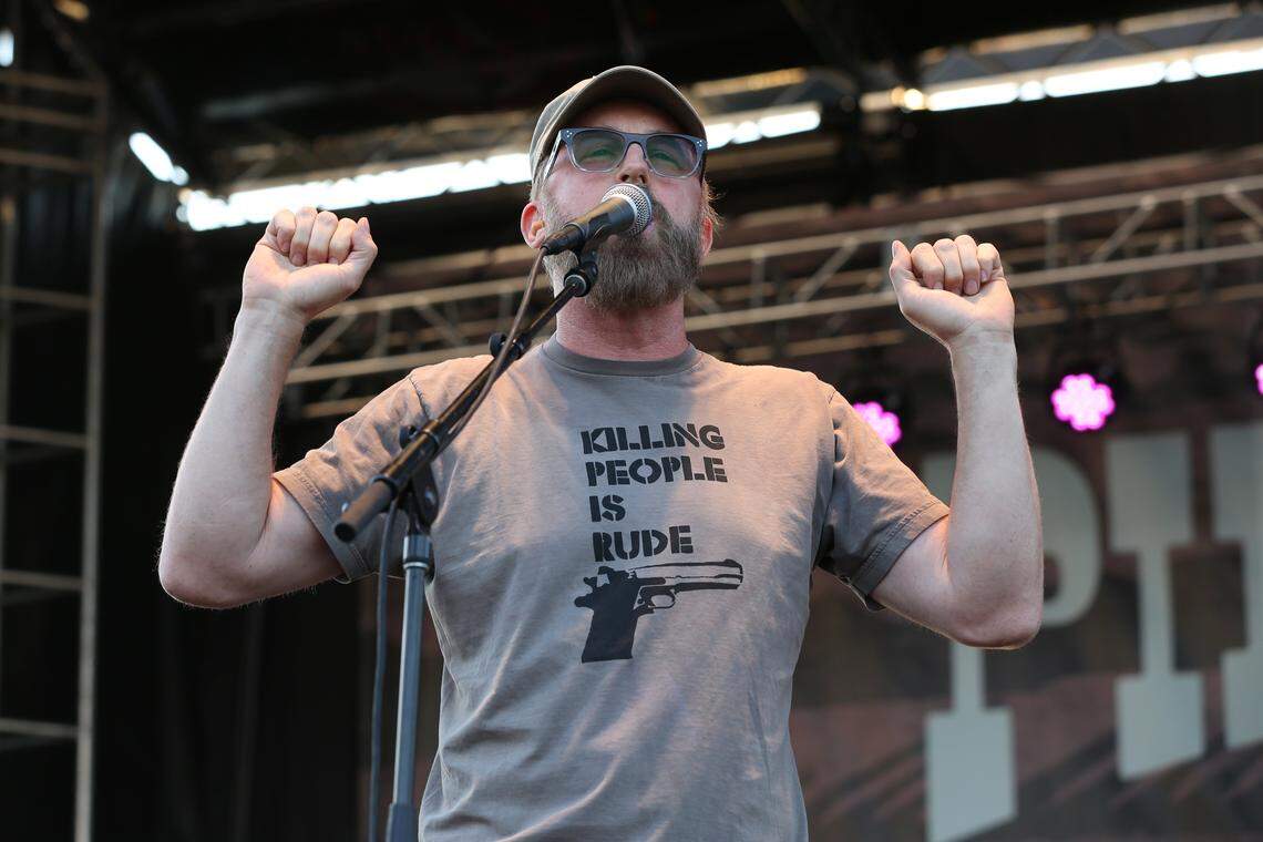 John McCrea of the band Cake performs at the Pilgrimage Music and Cultural Festival in 2016 in Franklin, Tenn.