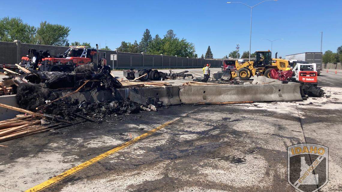 Tuesday morning’s crash involved nine vehicles on Interstate 84 in Boise and affected both the eastbound and westbound lanes.