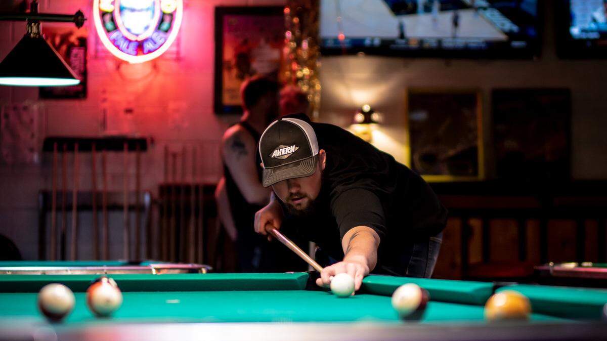 Bargoers at Jumpin’ Janet’s have a choice of eight pool tables.