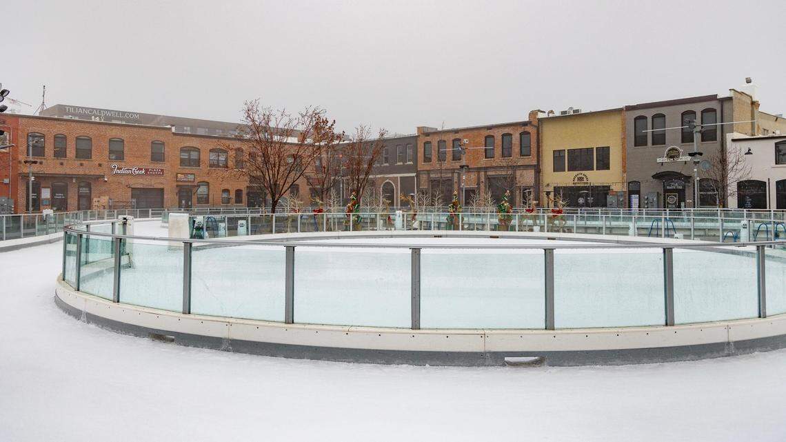 Indian Creek Plaza was modeled after a project in Rapid City, South Dakota, and contains one of America’s few “ice skating ribbons,” according to Steven Jenkins, economic development director for the city of Caldwell.
