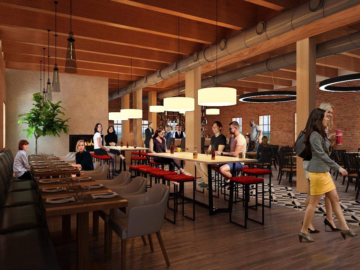 A rendering shows an early design idea for the interior of the 620 W. Idaho St building. Architect Eric Anderson previously said the final design will look different as tenants provide input.