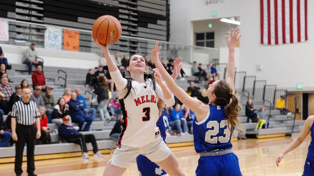 Melba senior Kendall Clark scored a game-high 18 points to lead the Mustangs to a 54-44 win over Cole Valley Christian in the 2A District Three Tournament championship Tuesday at Ridgevue.