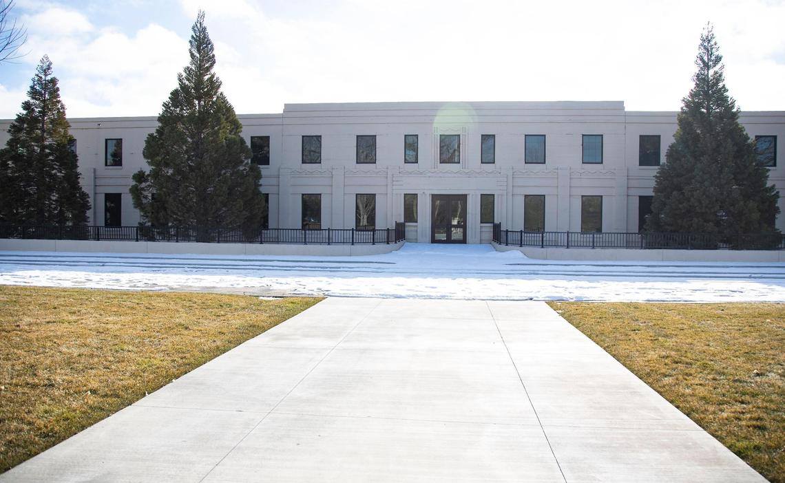 The Idaho National Guard Armory on Reserve Street is pictured facing north toward the Military Reserve in Boise. The location is popular among recreationists who use the nearby trail system.