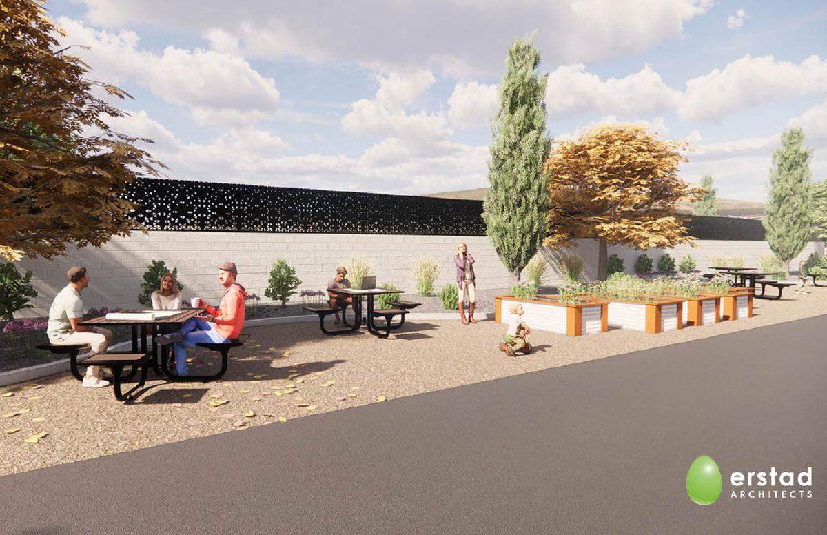 Interfaith Sanctuary’s plan for its State Street homeless shelter includes outdoor space for walking and sitting.