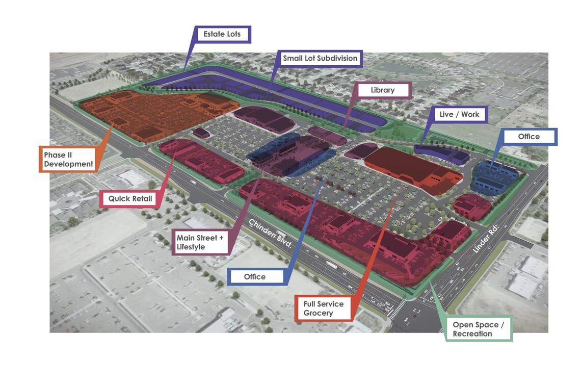 The 79-acre Orchard Park project will include a new WinCo and Meridian Library branch, as well as several strip malls along Chinden Boulevard and residential space to the southeast of the property, facing the Paramount subdivision.