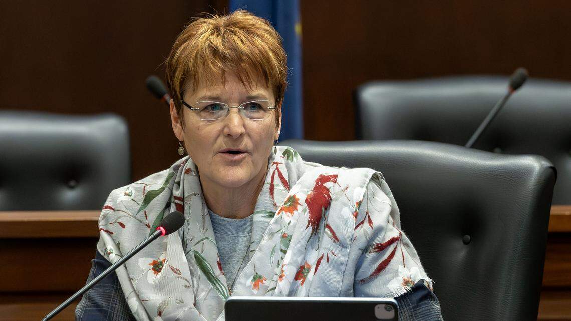 Senate Minority Leader Melissa Wintrow, D-Boise, addresses issues the Idaho Senate will face in the 2026 Legislative Session. Sen. Wintrow joined House and Senate leadership at a legislative preview event hosted by the Idaho Press Club and Capitol Correspondents Association in the Lincoln Auditorium at the Idaho Statehouse, Thursday, Jan. 8, 2026.