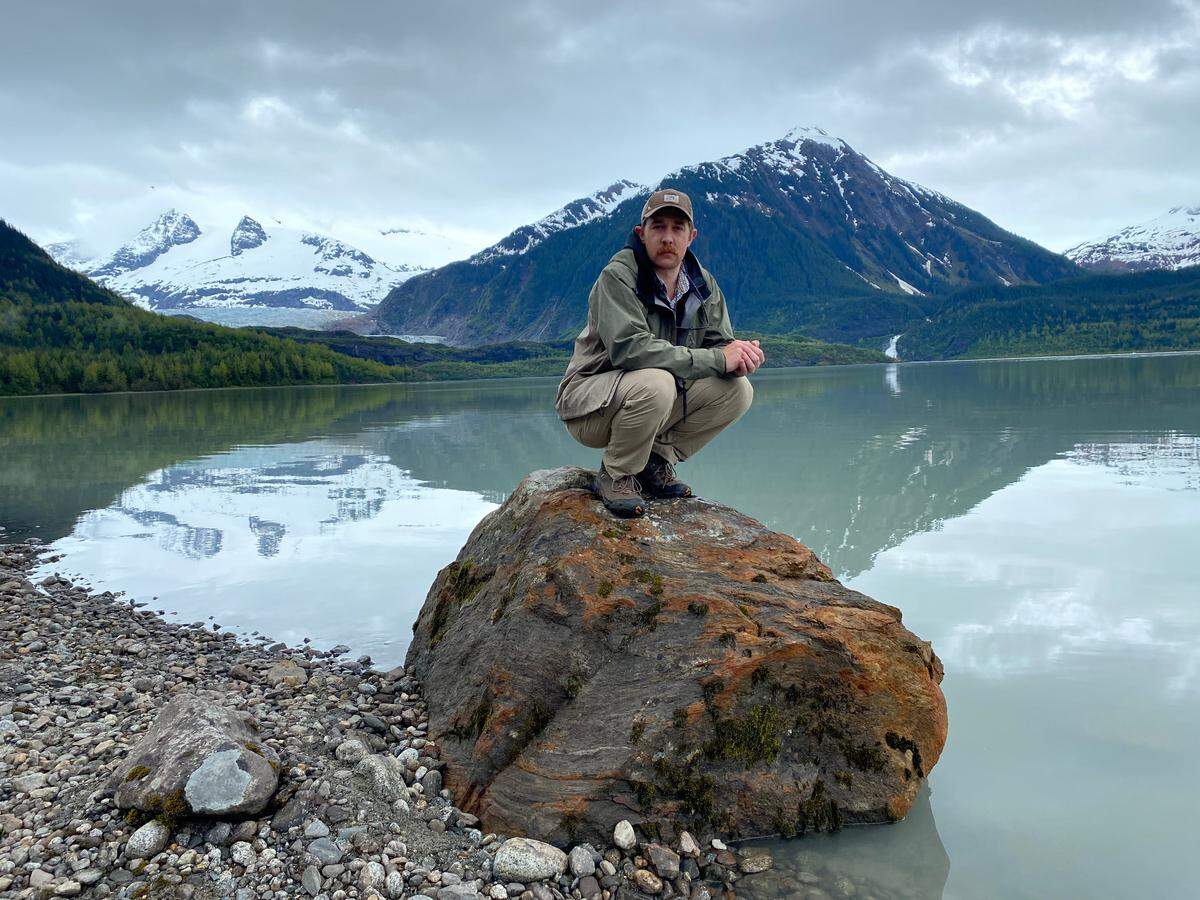 Daniel Ritz from Boise, Idaho, pictured at Mendenhall Lake near Juneau, Alaska, aims to complete the Western Native Trout Challenge this summer.