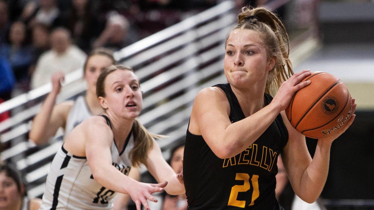 Bishop Kelly senior Caroline Knothe, right, was voted the 4A Southern Idaho Conference Player of the Year by the league’s coaches.