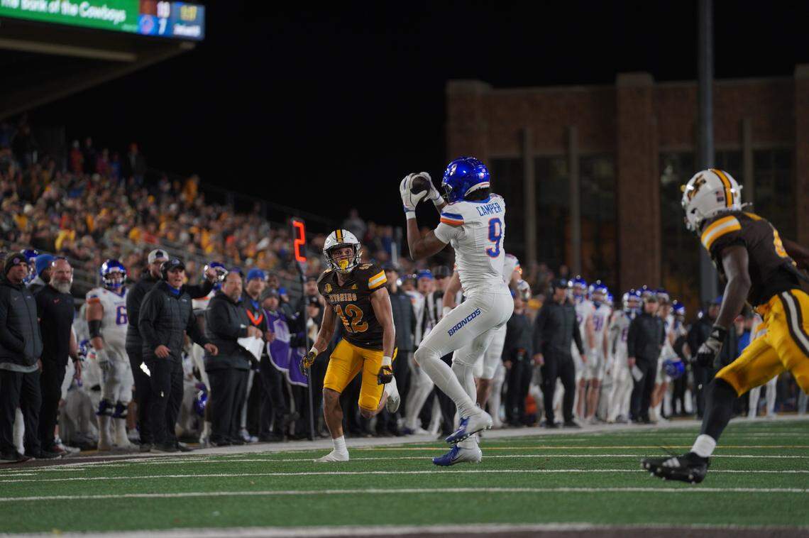 Boise State receiver Cam Camper is in his first year at Boise State after starting his college career at the junior college level.