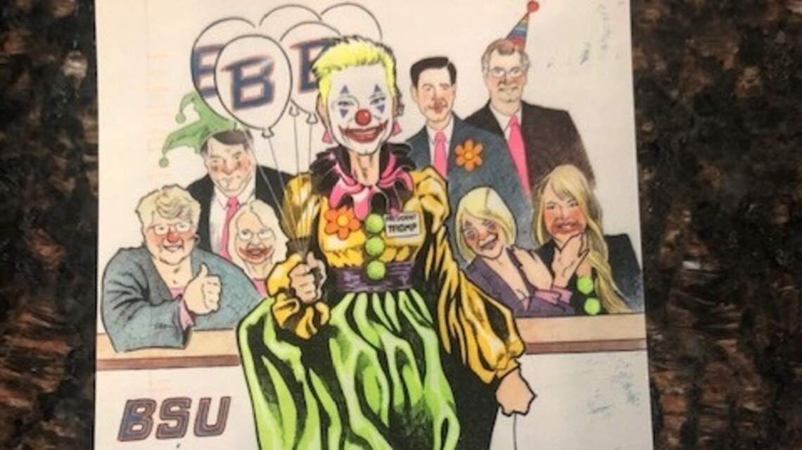 Cartoon postcards mailed to Idaho lawmakers mock BSU president, diversity initiatives