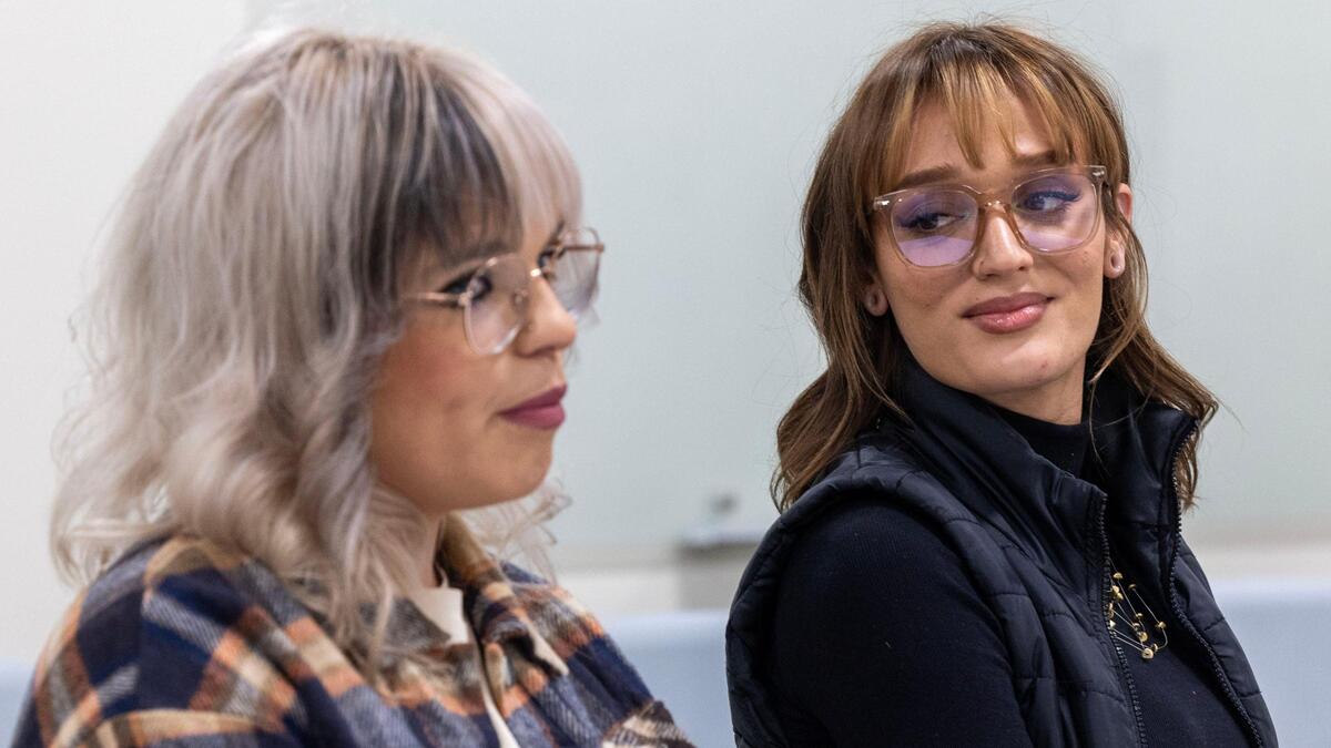 “I think without a mentor, I wouldn’t be where I’m at today. I would have given up early,” said Haley Spiker, right, a participant in the Ada County Drug Court program. She listens to her mentor Jenisce Mendoza, who graduated from the program and now helps people navigate the drug court process.