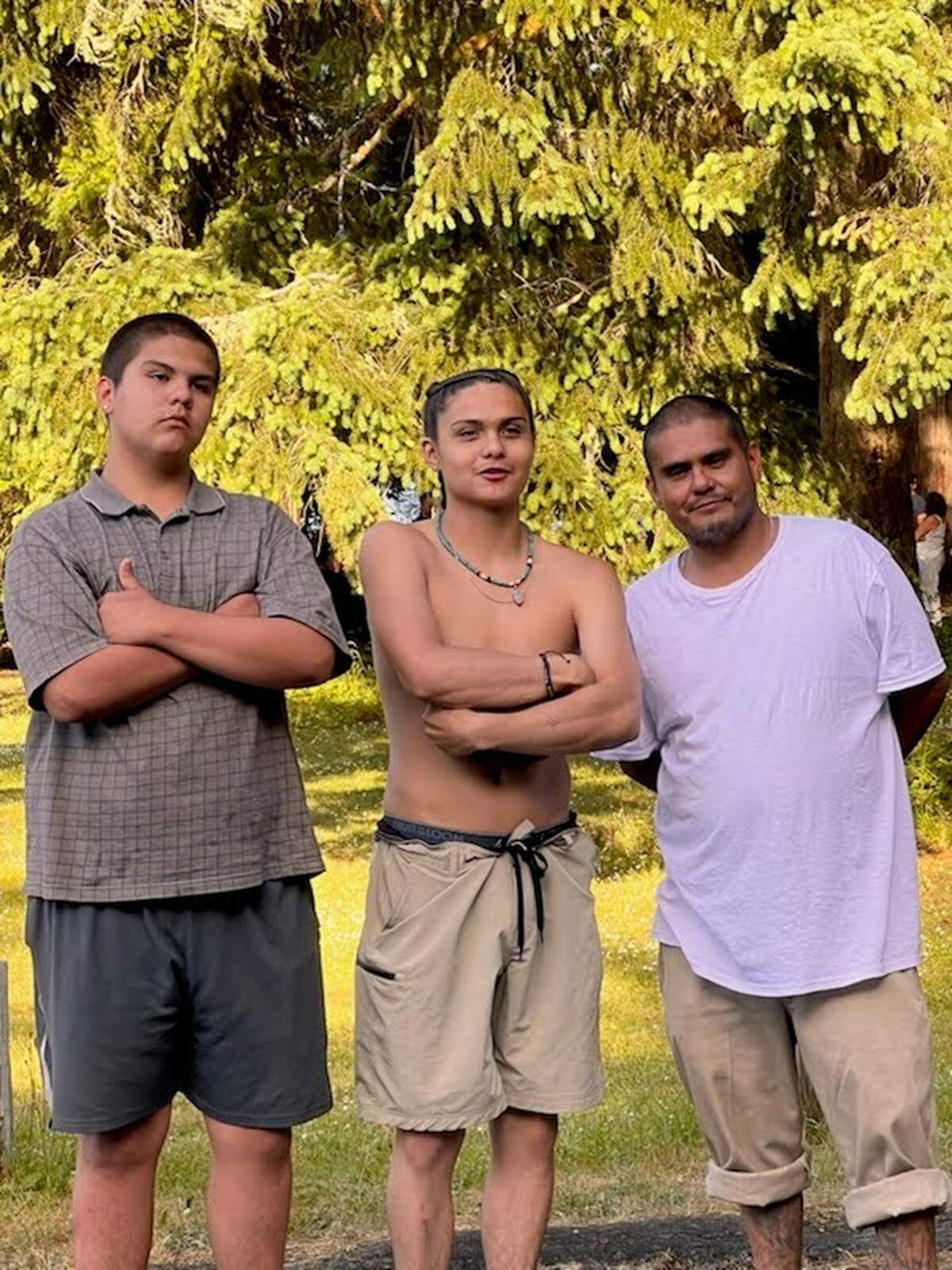 Cody Whiterock (right), a 39-year-old father of two and citizen of the Shoshone-Paiute Tribes of Duck Valley Indian Reservation, died when he was shot and killed by a Bureau of Indian Affairs police on March 2, 2024.