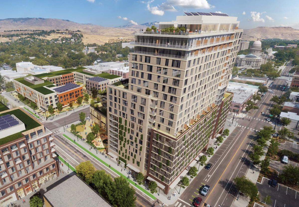 A rendering of a new building proposed at 1010 W. Jefferson St. in Boise.