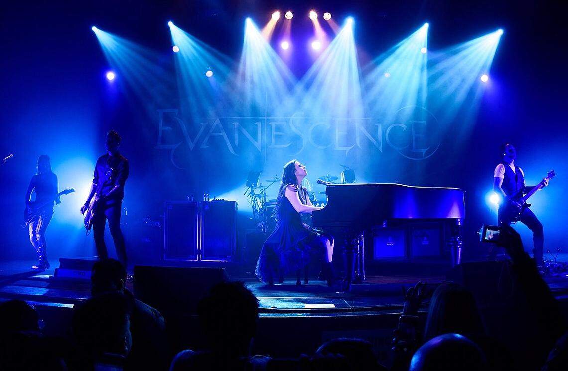 Evanescence performs at The Wiltern in Los Angeles in 2015.