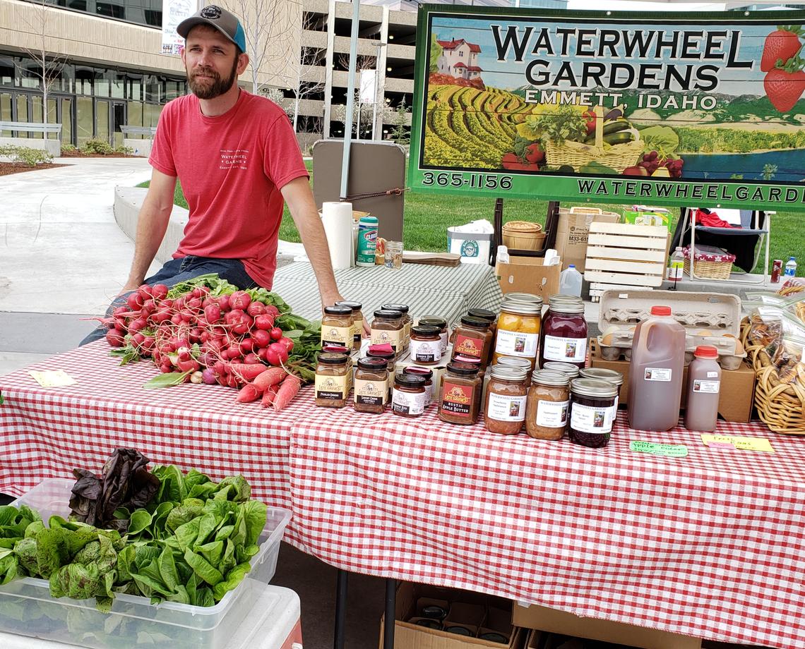 Matt Williams, president of the board of the Capital City Public Market, said he was pleased by the turnout at the market’s First Thursday pop-up market at the plaza outside Jack’s Urban Meeting Place. Seventeen vendors sold goods as part of the regular monthly event held Downtown. Matthews hopes up to 35 booth operators will take part next month.