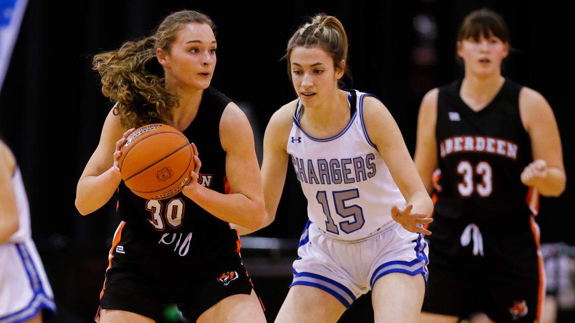 Aberdeen senior Ellie Watson, left, was voted the 2A All-Idaho Player of the Year by the state’s coaches.