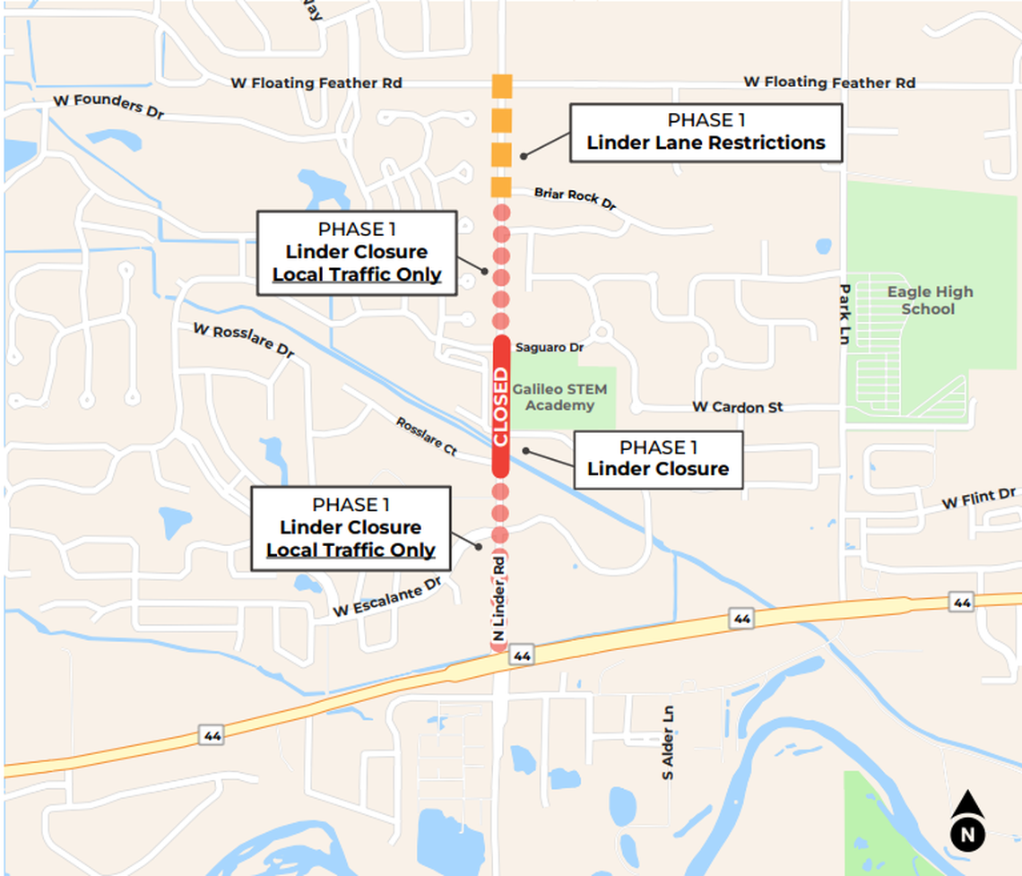 The first phase of construction will involve closures between Floating Feather and Idaho 44 that are expected to last until early spring.