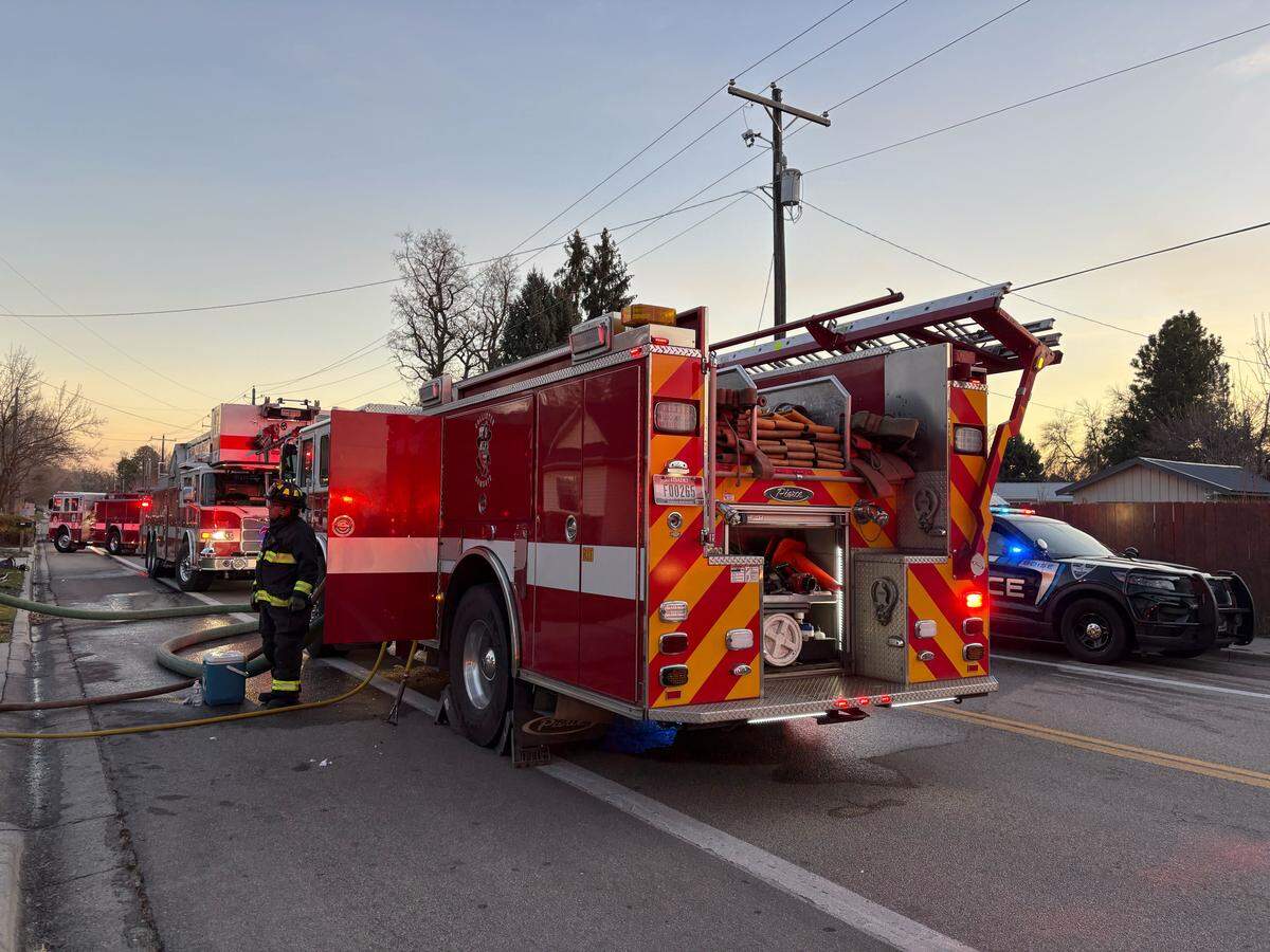 The Boise Fire Department’s response included eight fire engines and two fire trucks.