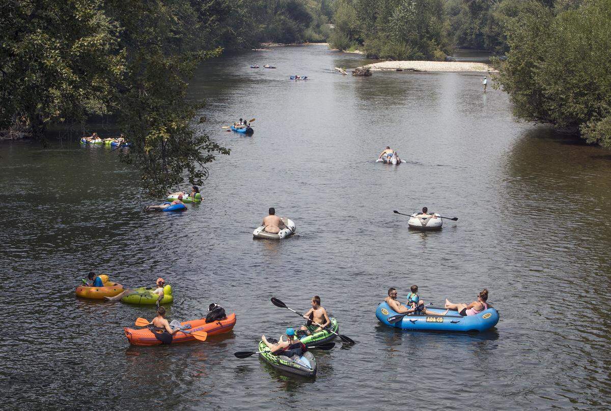 Floaters on the Boise River cool off on an August day in Boise. Climate change predictions for Boise predict 4 times more days with a heat index greater than 91 degrees.
