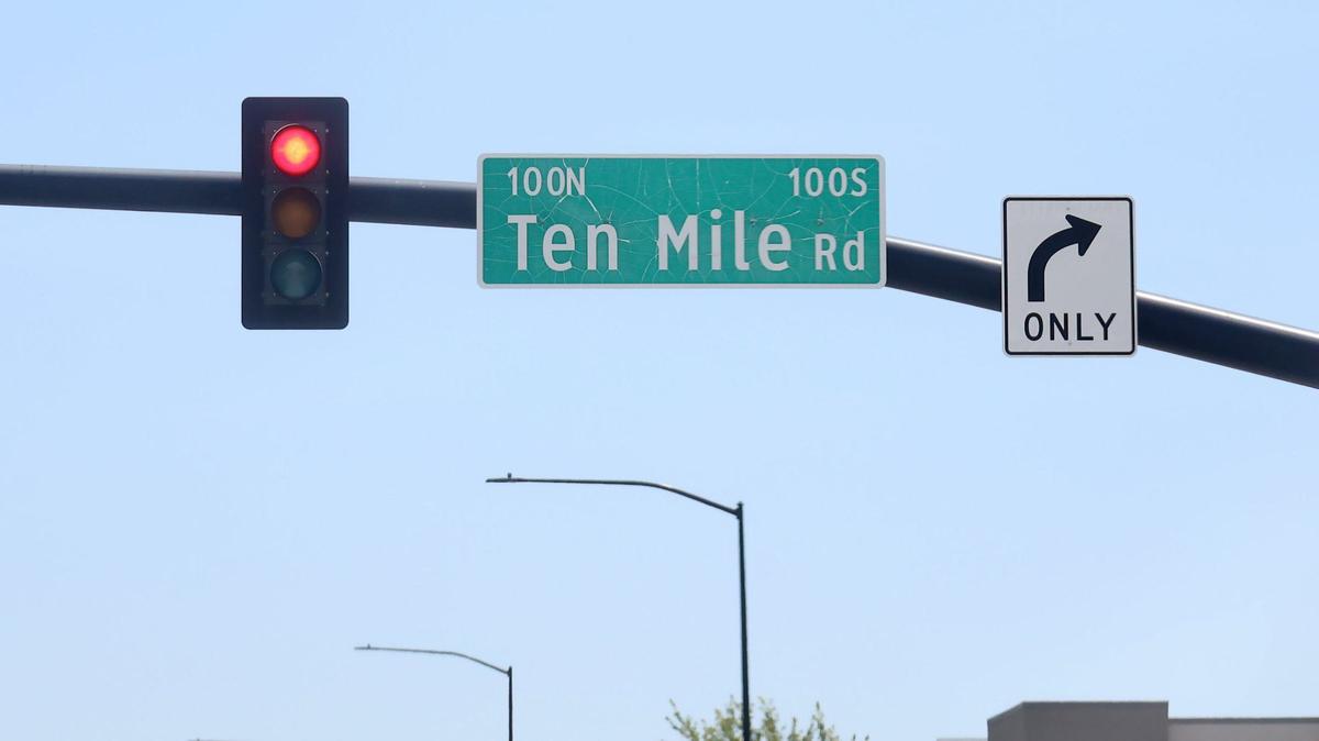 The intersection of Ten Mile Road and Franklin Road in Meridian.