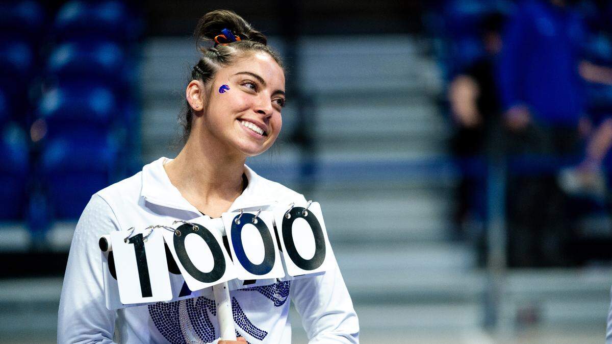 Boise State gymnast Emily Lopez scored a perfect 10 on bars against BYU on Feb. 17, becoming the fifth Bronco in program history to earn a perfect score in an event. And the first one on bars.