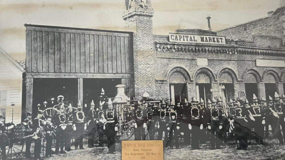 Before the Empire Theater Building was built at 619 W. Main St., the site was home to one of the city’s first fire stations, pictured here on left with Boise Volunteer Fire Department in 1901. When the Empire Theater building was later built in 1904 it served as a theater and sporting goods store before becoming the Idaho Blueprint & Supply Co.