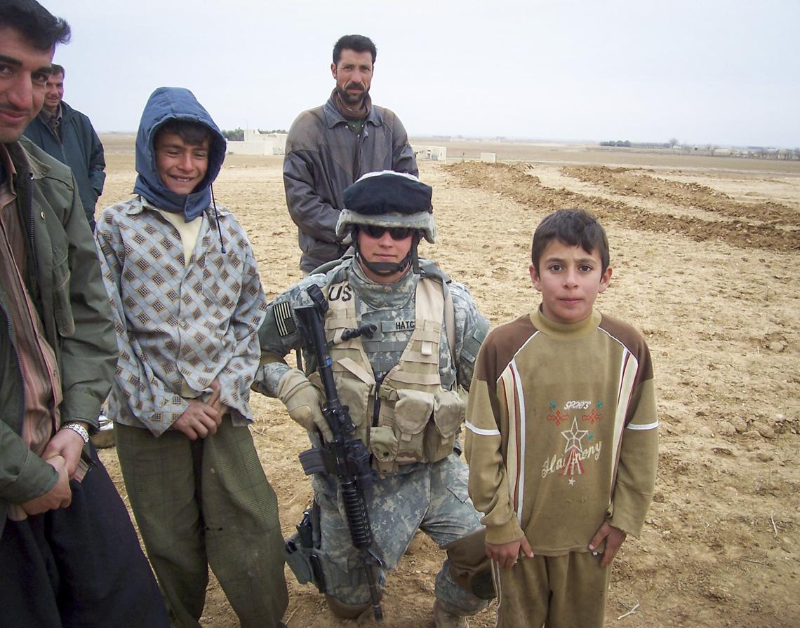 “Many of the children in this photo are probably dead or went through some serious struggles to survive after we pulled out of Iraq,” said Jared Hatch, center. Sinjar was one of the first cities to be taken back by insurgents. Hatch’s first three months were in the SinJar / Tal Afar area of northern Iraq, controlling operations to the Syrian border, in 2006. “Our operations were focused on hearts and minds of the people and they loved that we were there,” he said.