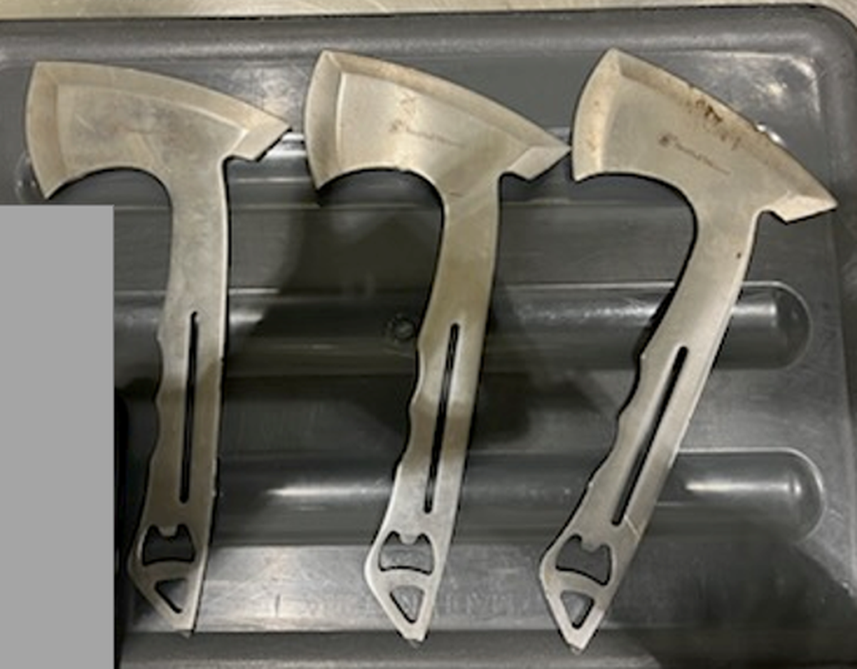 Three axes were discovered in a passenger’s carry-on luggage at the Boise Airport early Monday morning.