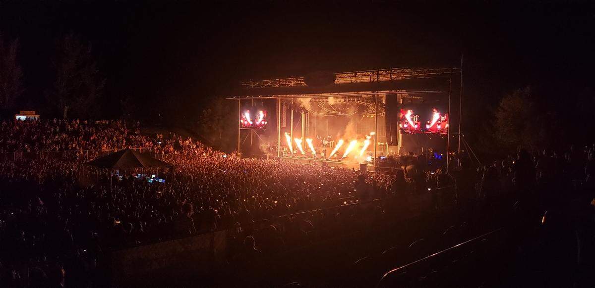 Odesza shown performing at the Ford Idaho Center Amphitheater on Tuesday. EDM fans will see Rufus Du Sol next at the outdoor venue.