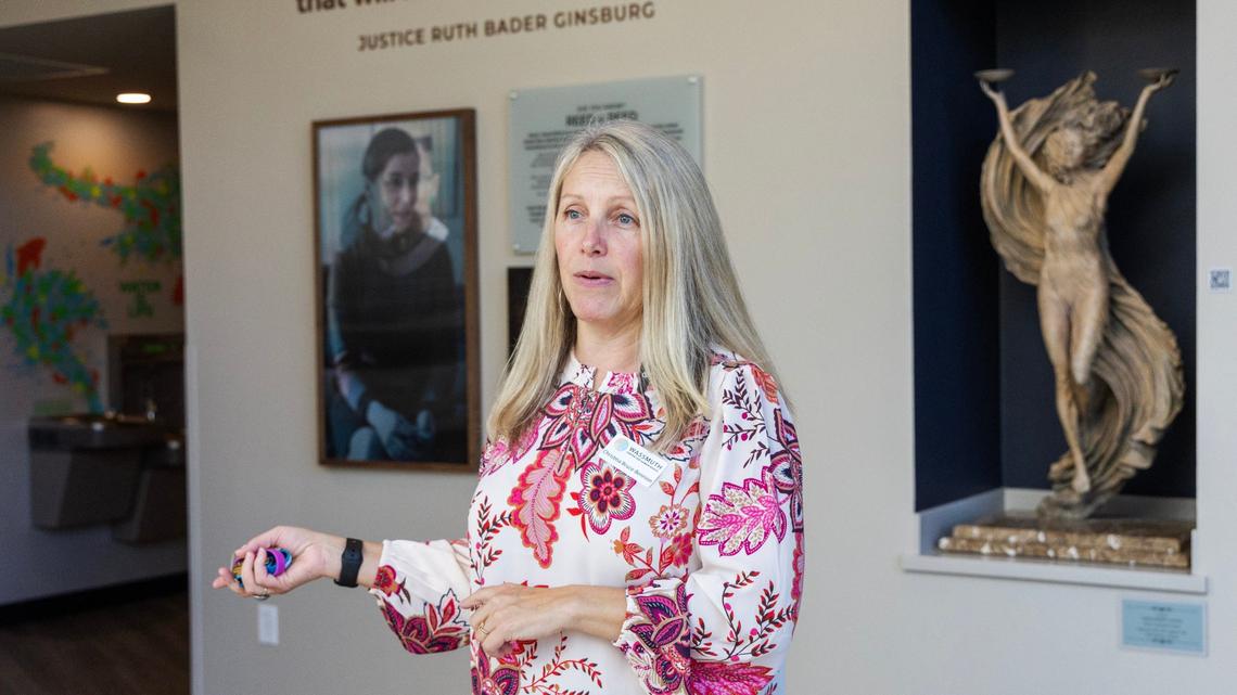Executive Director Christina Bruce-Bennion gives a tour of the building.