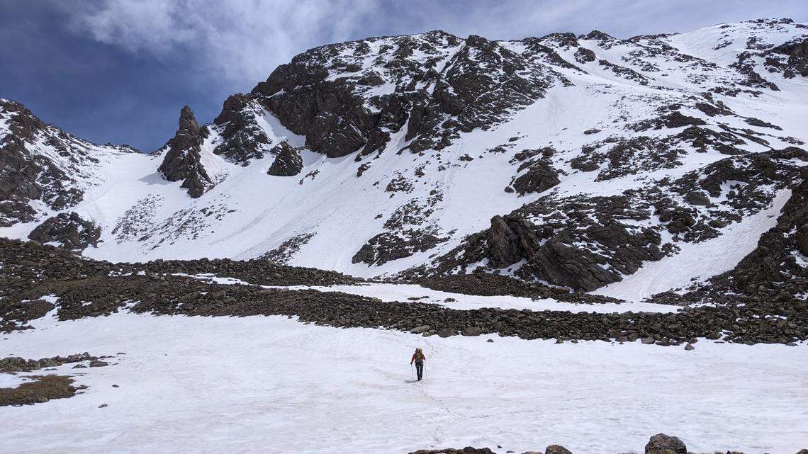 A climber was stranded on Missouri Mountain after sliding 400 feet, rescuers said.