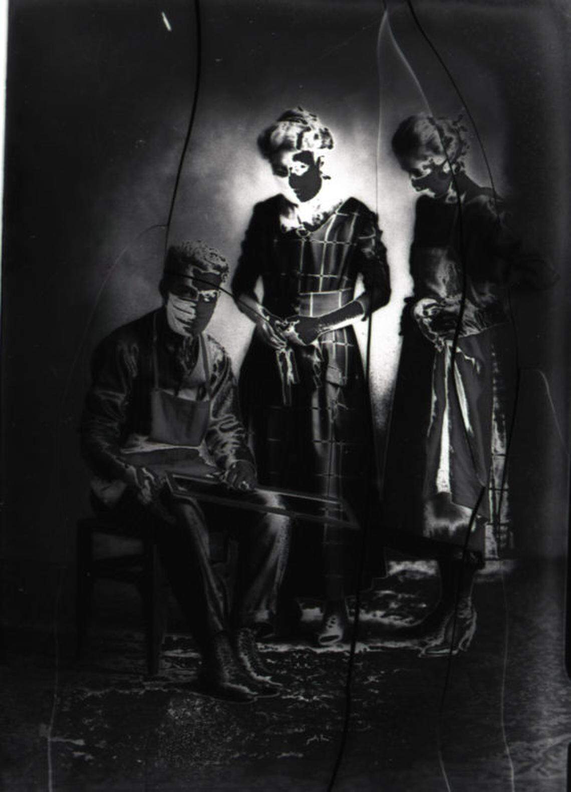 A photo taken during 1918 in Wallace, Idaho, shows the masks that many wore during the Spanish flu pandemic.
